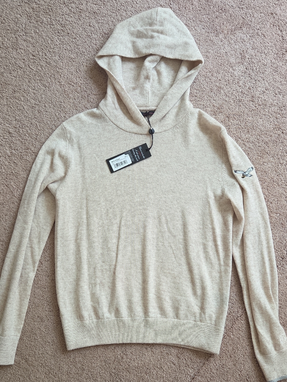 Greyson Beige Hooded EAGLES Sweater